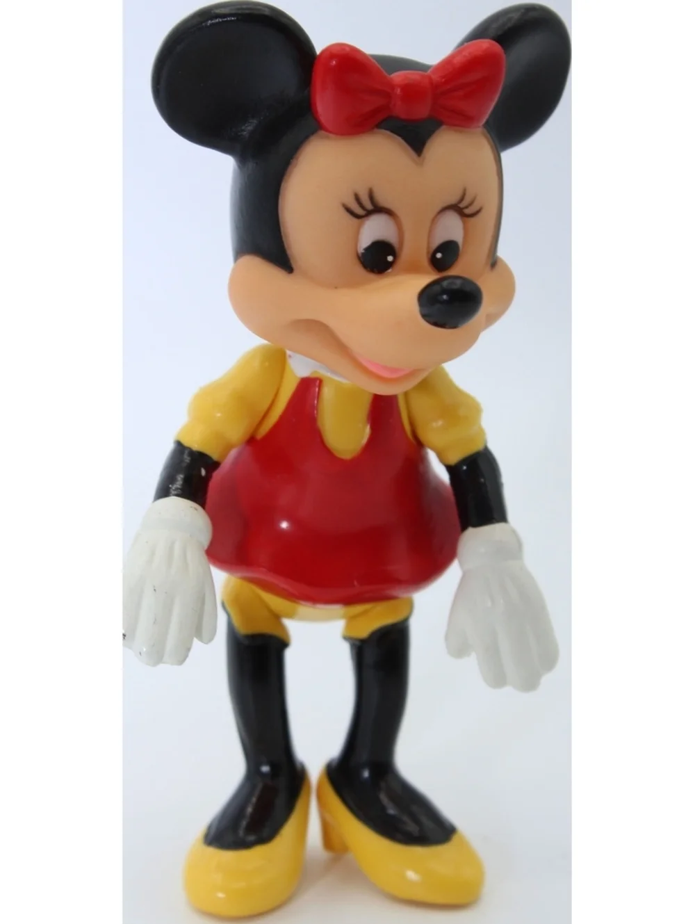 Vintage Walt Disney Mickey Mouse & Minnie Mouse Poseable Action Figure Lot 2 Pcs